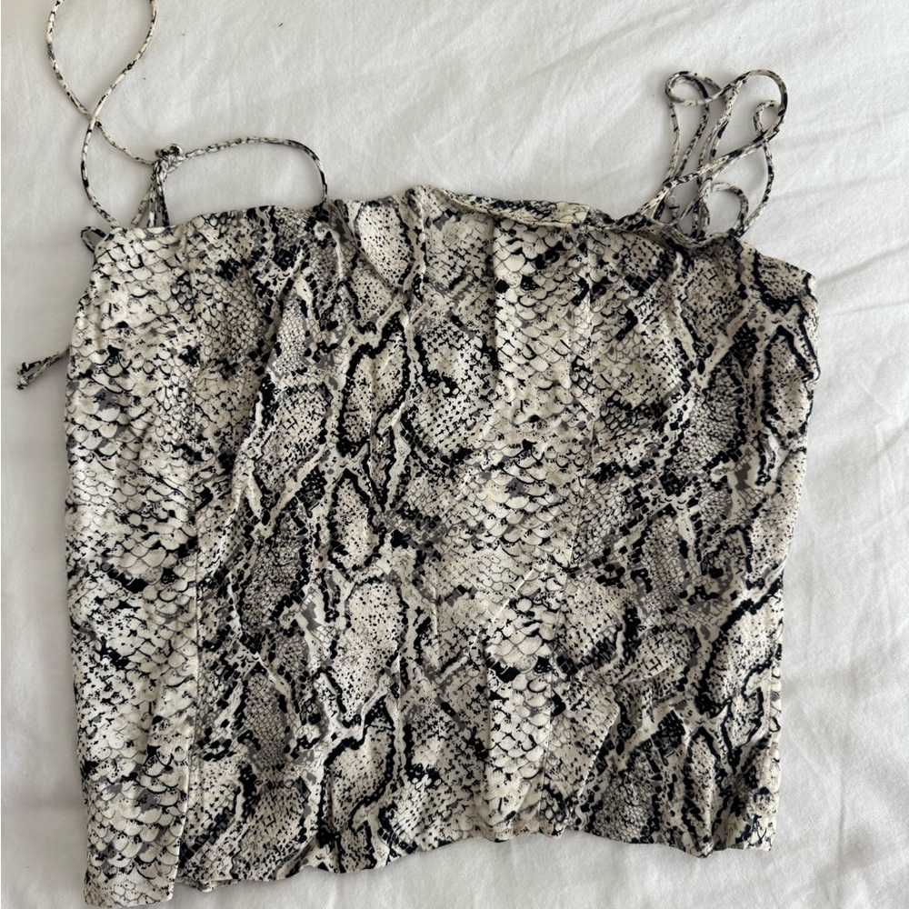 Reformation Snake Print Tank Top